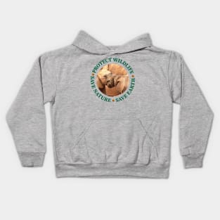 Wildlife Conservation Earth Day Elephant Tug of War Kids Hoodie